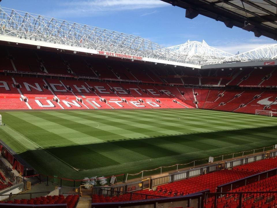 A photo of Old Trafford Football stadium in manchester
